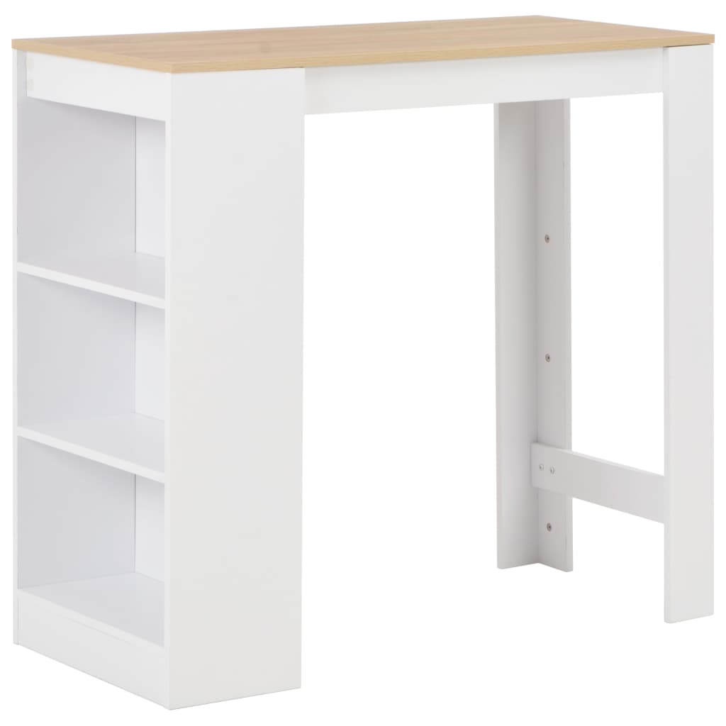 Bartafel met schap 110x50x103 cm wit is nu te koop bij PeponiXL, paradijselijk wonen!