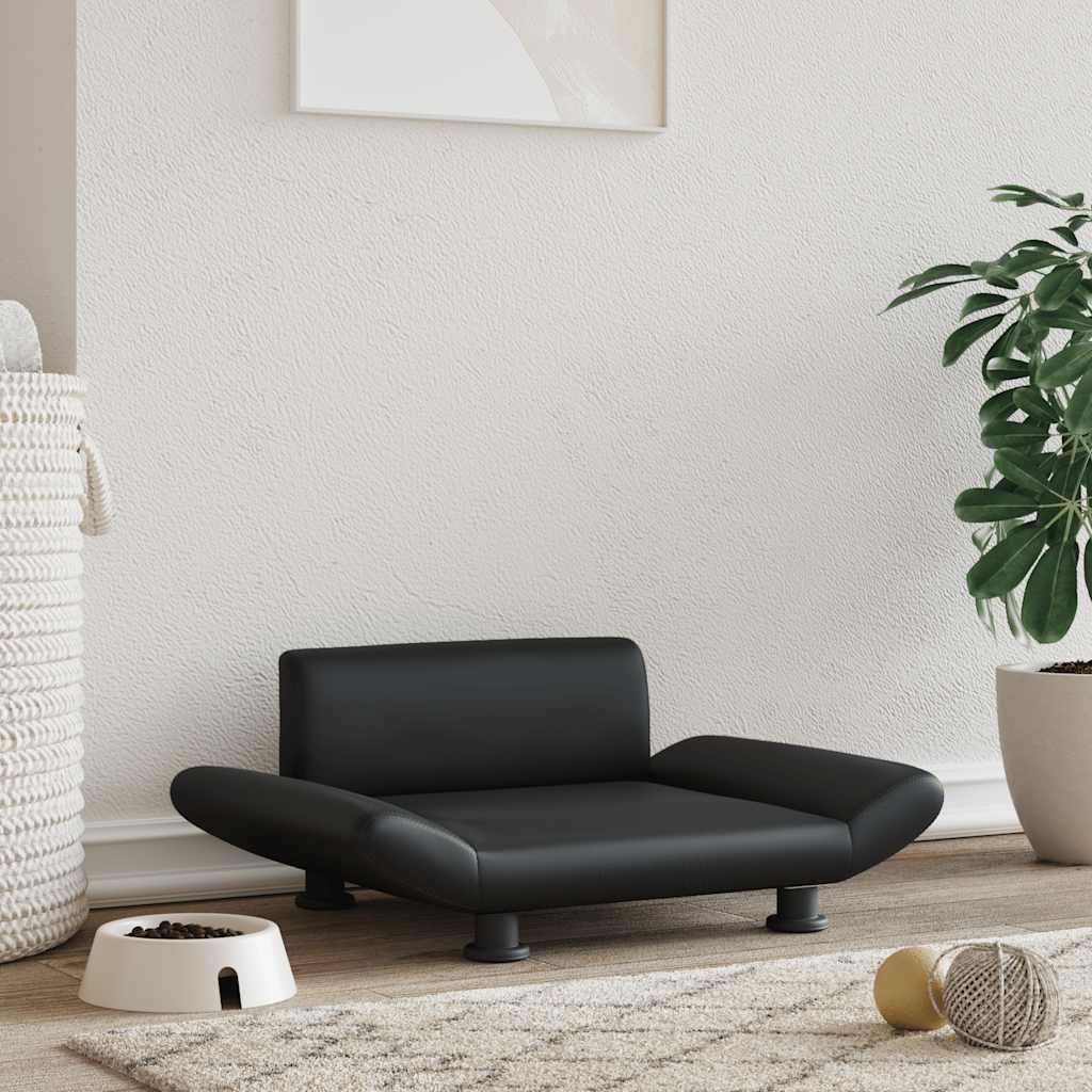 Hondenmand 70x45x28 cm kunstleer zwart is nu te koop bij PeponiXL, paradijselijk wonen!