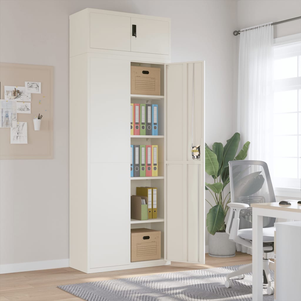 Archiefkast 90x40x240 cm staal wit is nu te koop bij PeponiXL, paradijselijk wonen!