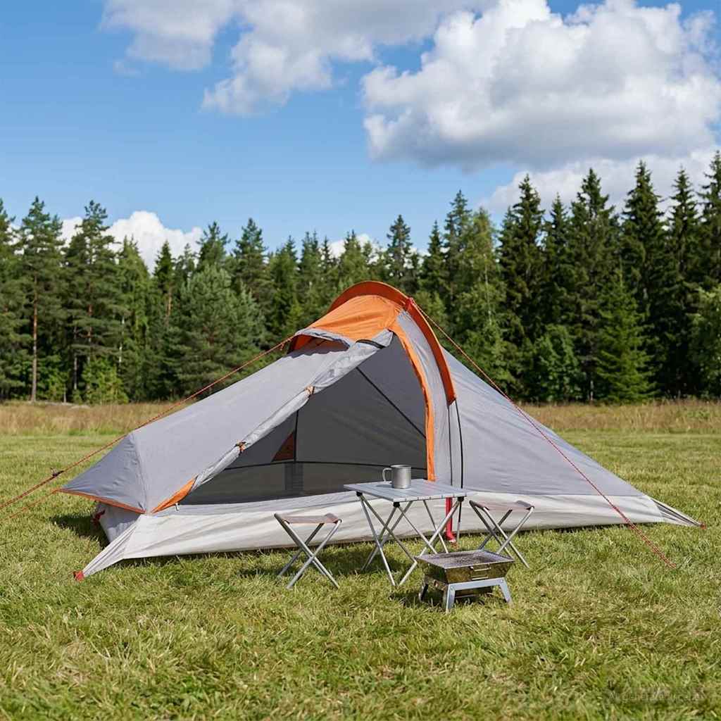 Backpacking Tent Grijs en Oranje 4-persoons is nu te koop bij PeponiXL, paradijselijk wonen!