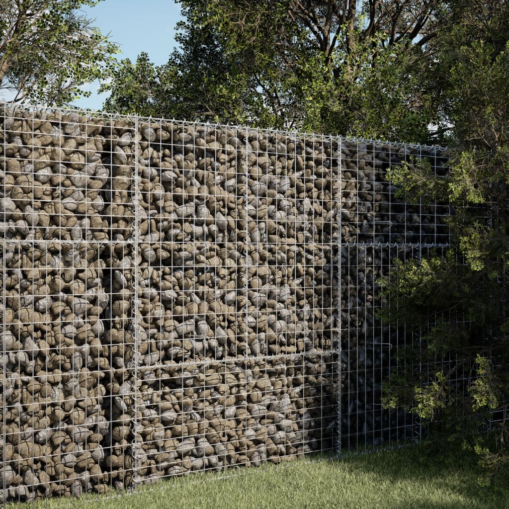 Schanskorf 100x100x150 cm gegalvaniseerd ijzer zilverkleurig is nu te koop bij PeponiXL, paradijselijk wonen!