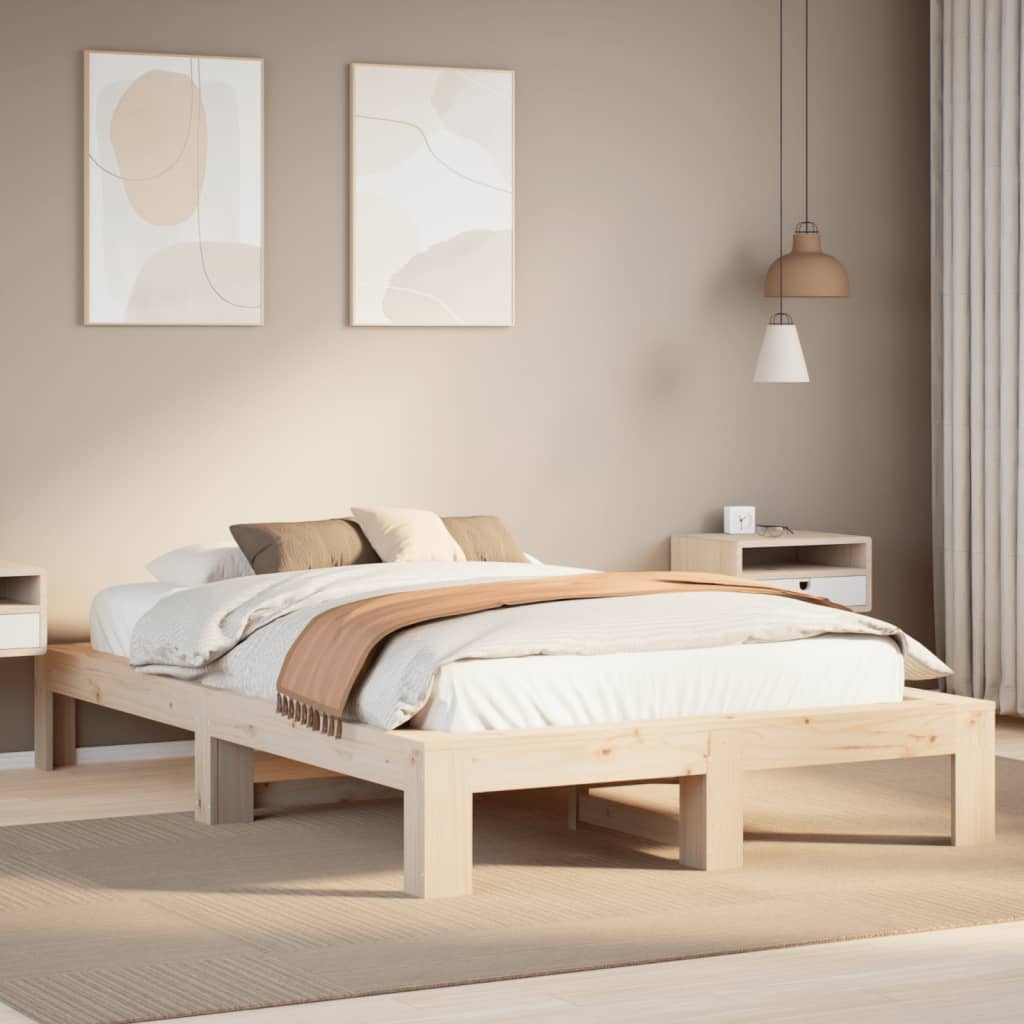 Bedframe zonder matras massief grenenhout 120x190 cm is nu te koop bij PeponiXL, paradijselijk wonen!