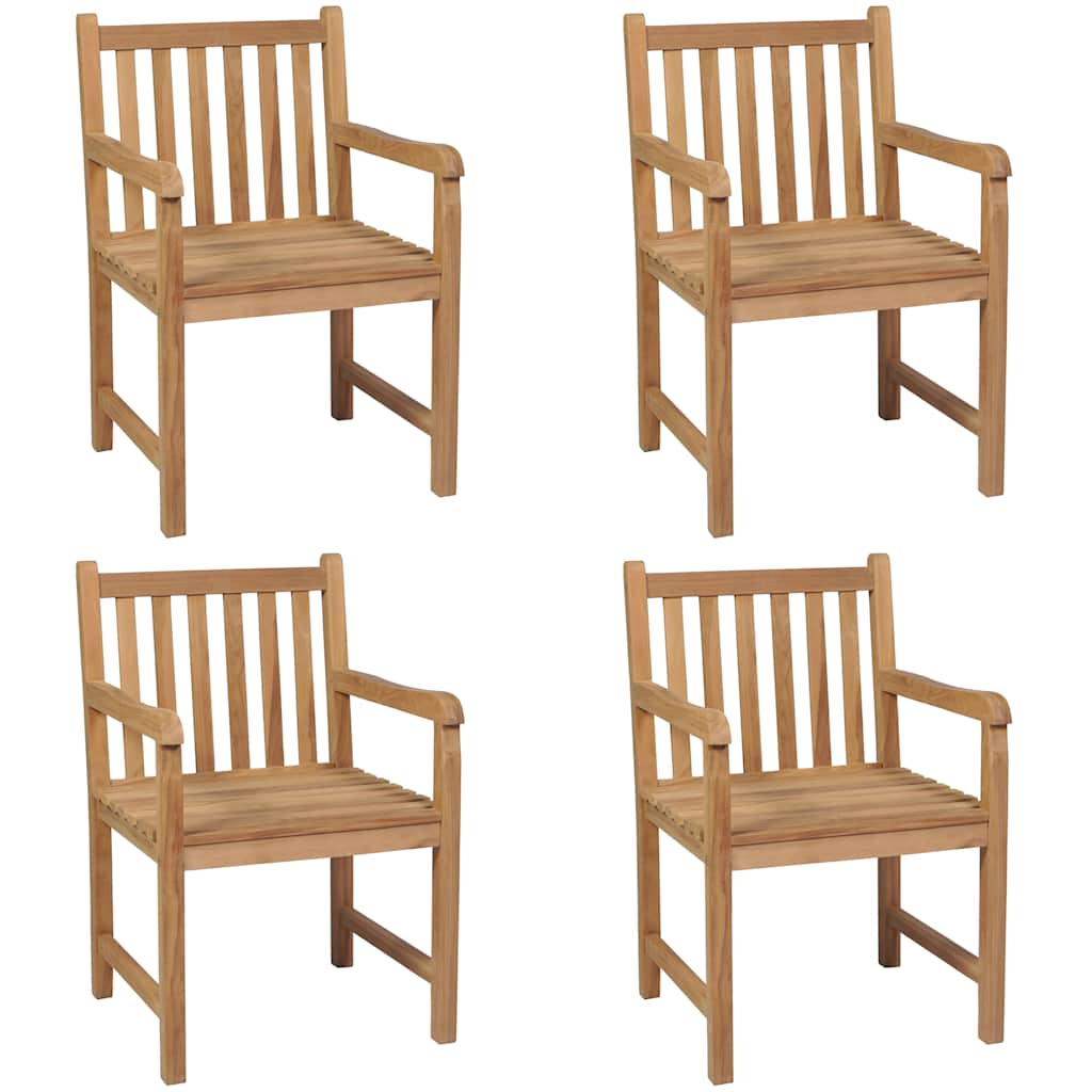 Tuinstoelen 4 st massief teakhout is nu te koop bij PeponiXL, paradijselijk wonen!