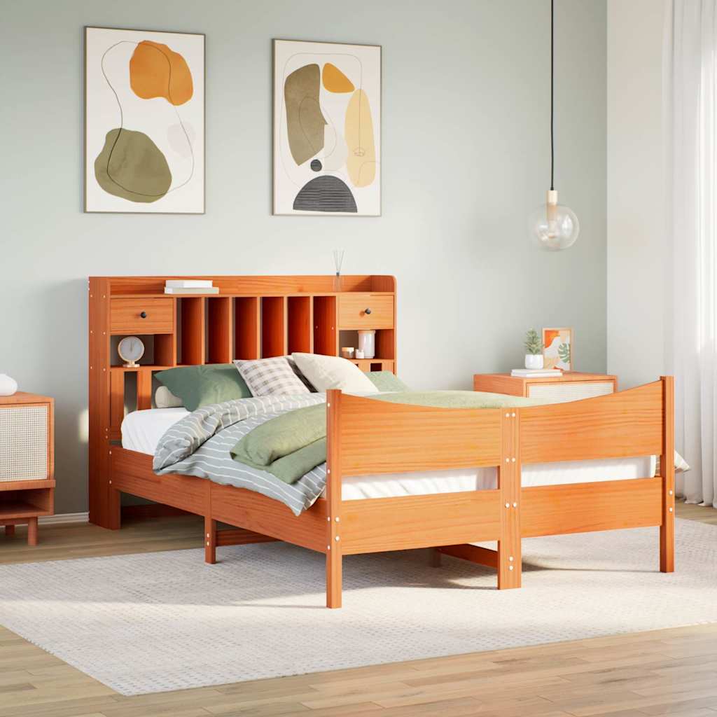 Bedframe zonder matras massief grenenhout wasbruin 150x200 cm is nu te koop bij PeponiXL, paradijselijk wonen!