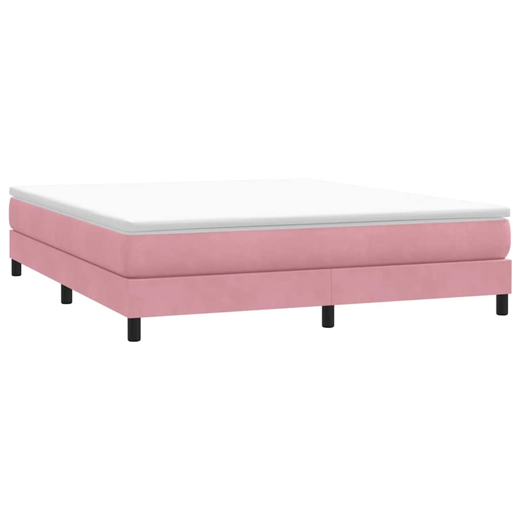 Boxspring zonder matras fluweel roze 180x210 cm is nu te koop bij PeponiXL, paradijselijk wonen!