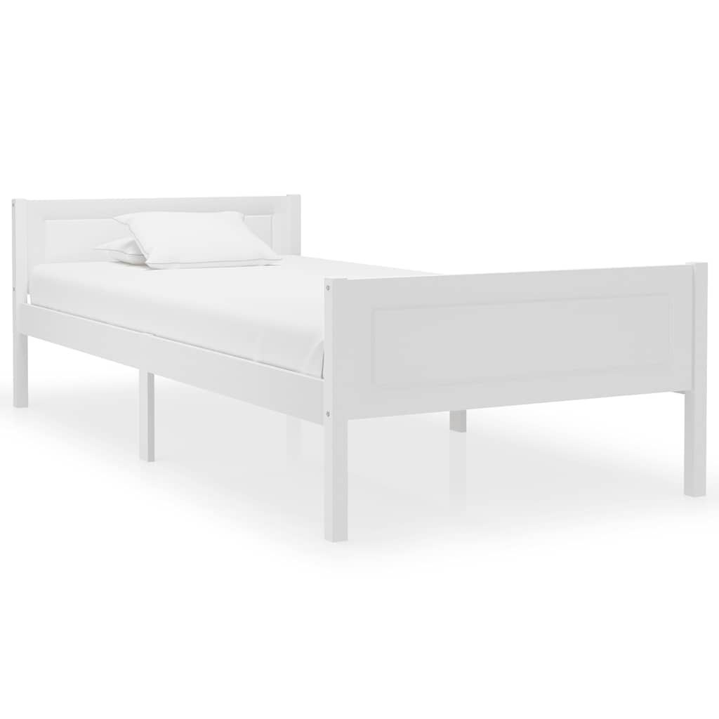 Bedframe massief grenenhout wit 100x200 cm is nu te koop bij PeponiXL, paradijselijk wonen!