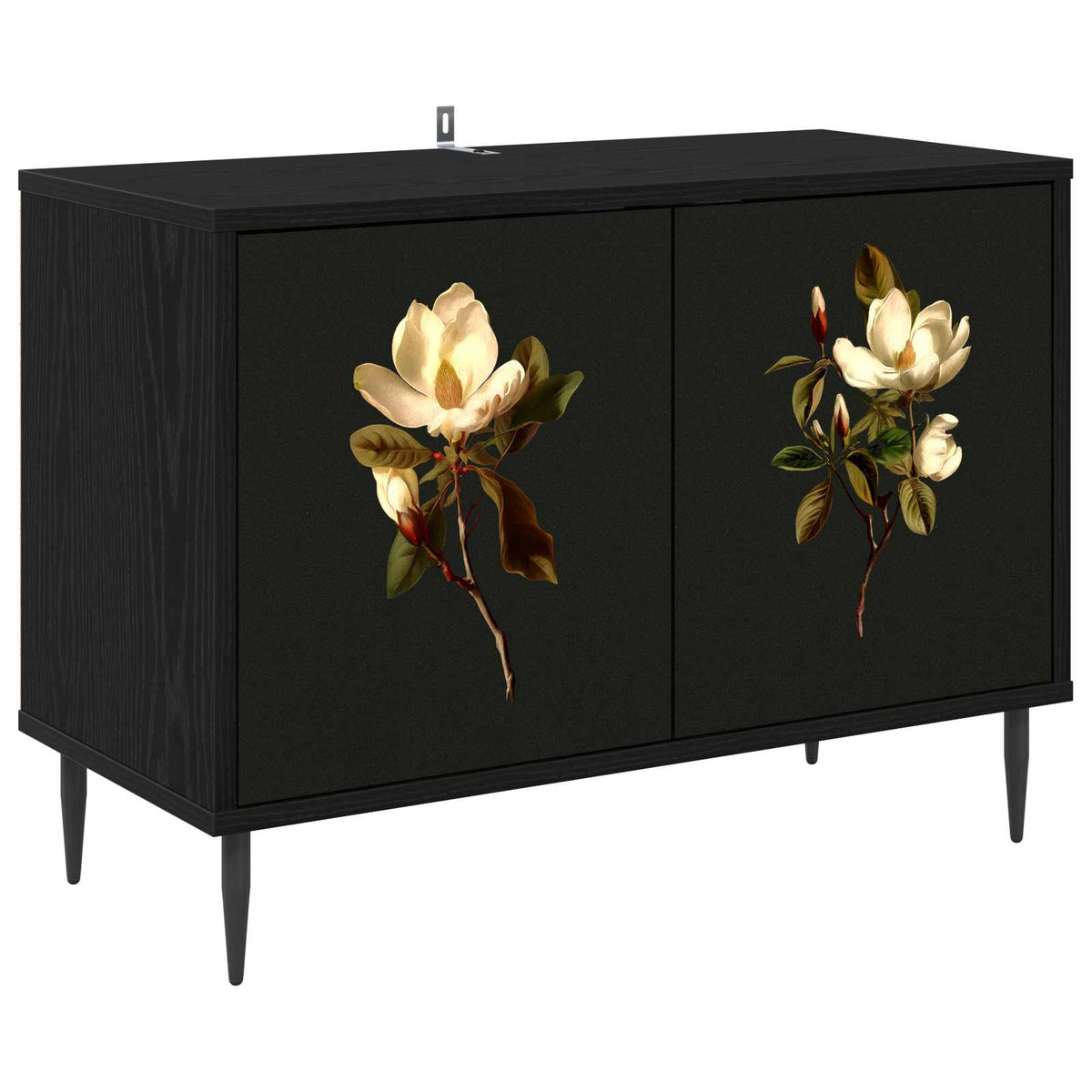 Tv-meubel BREMEN 69 x 33 x 50,5 cm Zwart eiken Bewerkt hout is nu te koop bij PeponiXL, paradijselijk wonen!