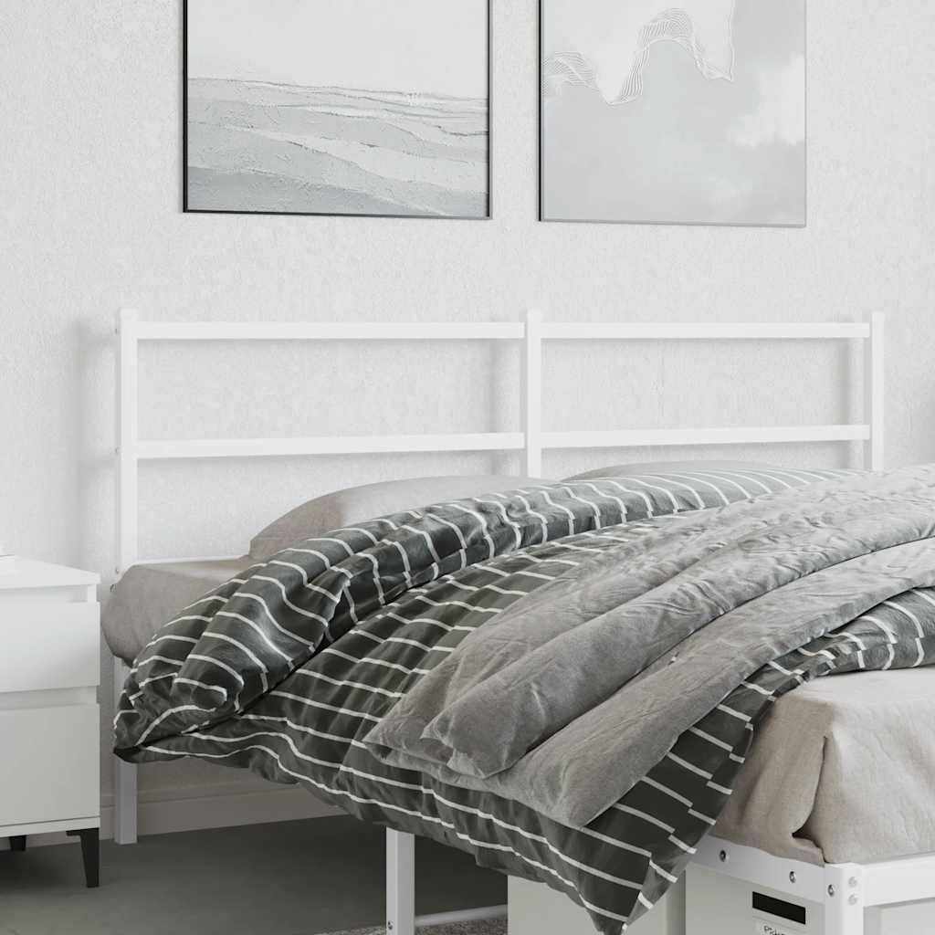 Vervangend hoofdbord 160 cm metaal wit is nu te koop bij PeponiXL, paradijselijk wonen!