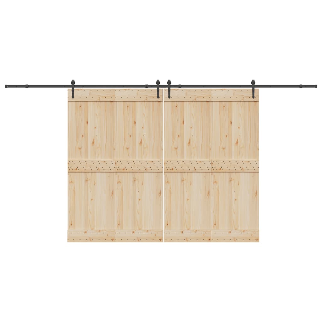 Doos met onderdelen voor schuifdeur 427 cm staal zwart is nu te koop bij PeponiXL, paradijselijk wonen!
