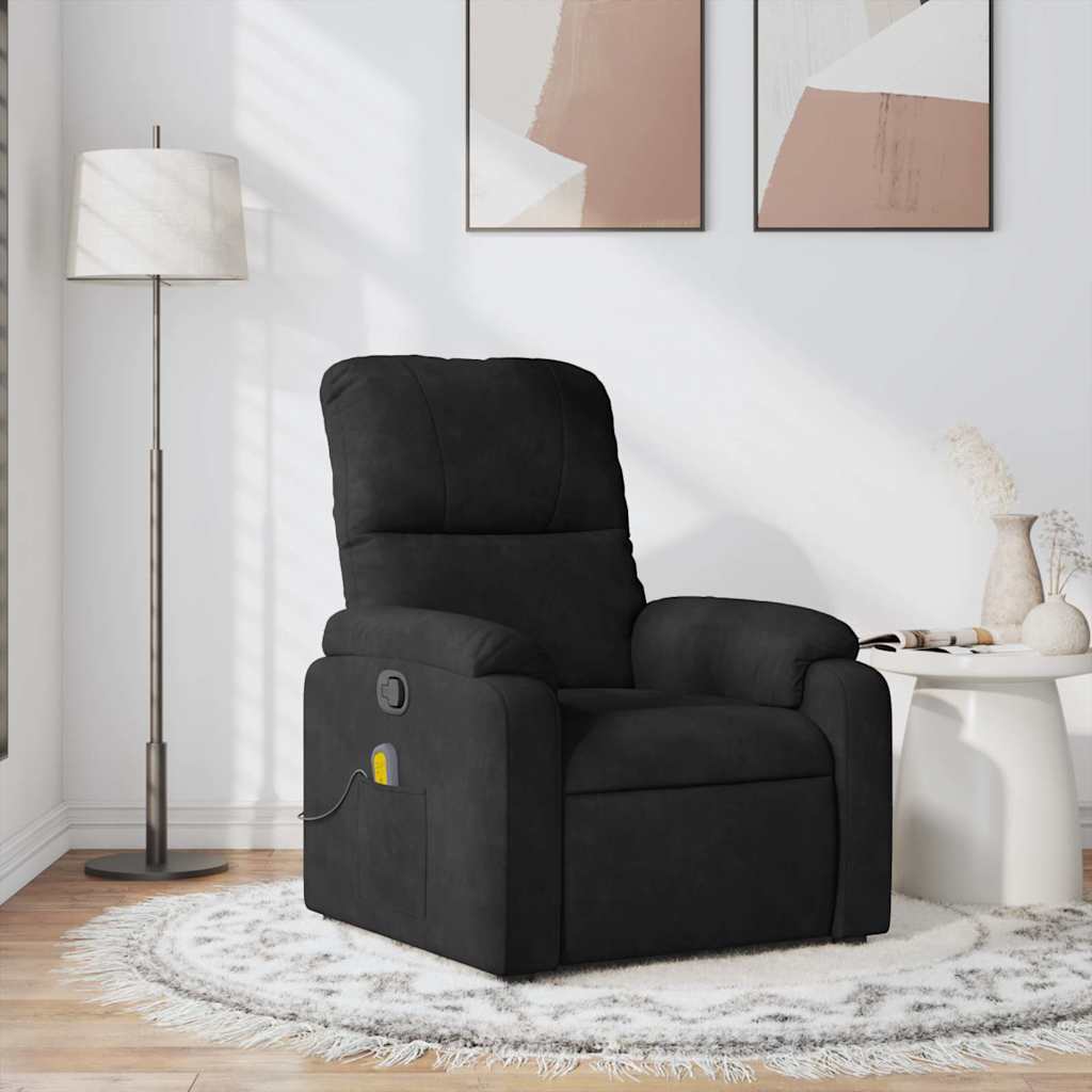 Massagestoel microvezelstof zwart is nu te koop bij PeponiXL, paradijselijk wonen!