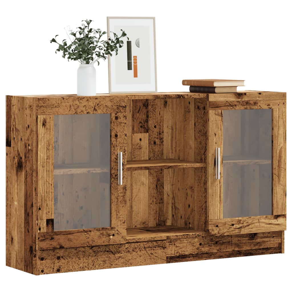 Dressoir 120x30,5x70 cm bewerkt hout oud houtkleurig is nu te koop bij PeponiXL, paradijselijk wonen!