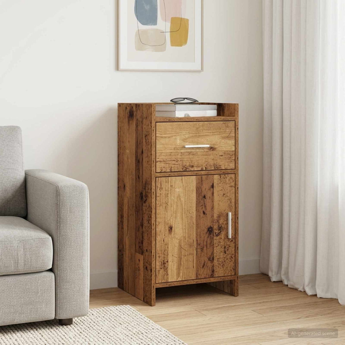 Dressoir Oud hout 40 x 36 x 80 cm Bewerkt hout is nu te koop bij PeponiXL, paradijselijk wonen!