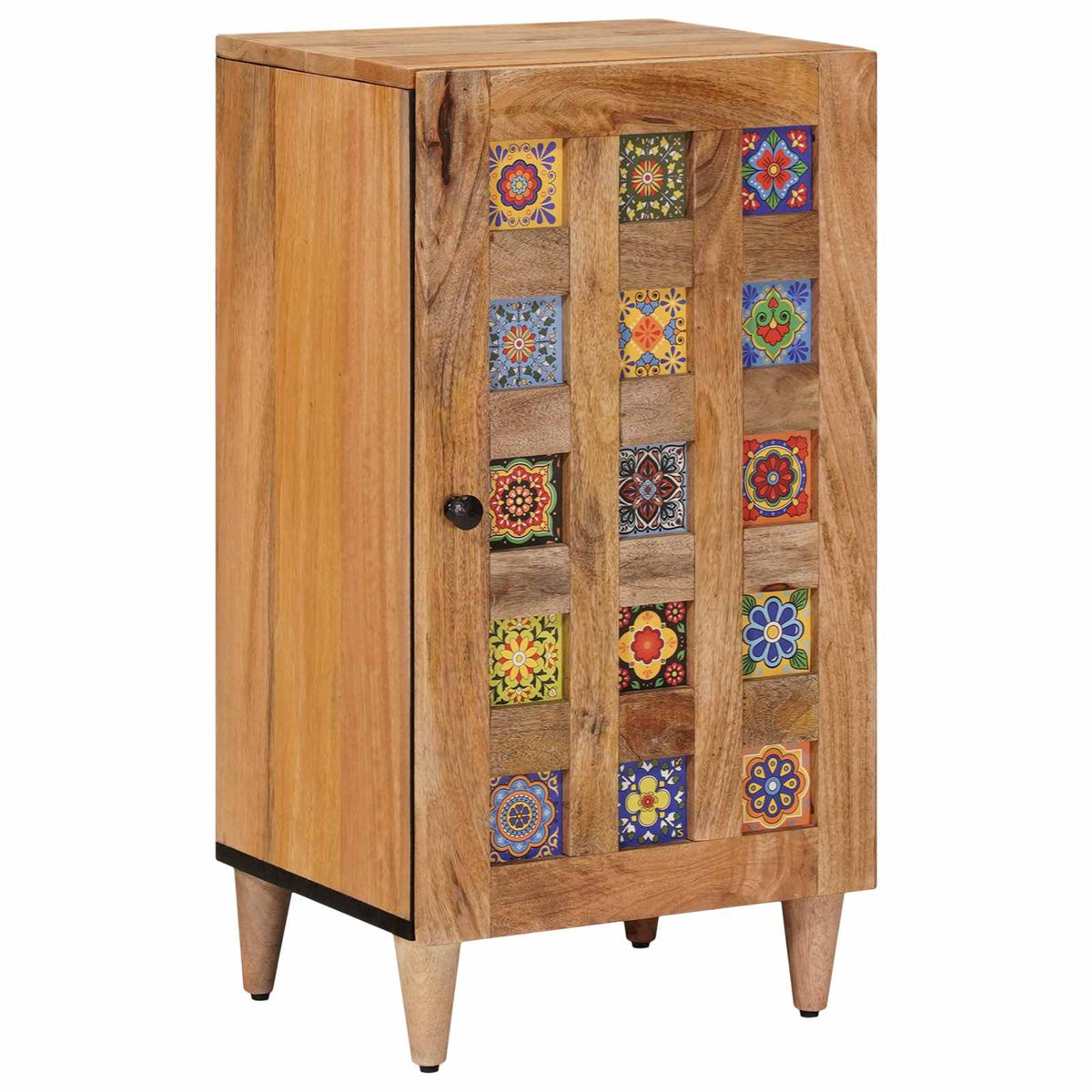 Dressoir met opslag Naturel 40 x 33 x 75 cm Massief Mango Hout is nu te koop bij PeponiXL, paradijselijk wonen!