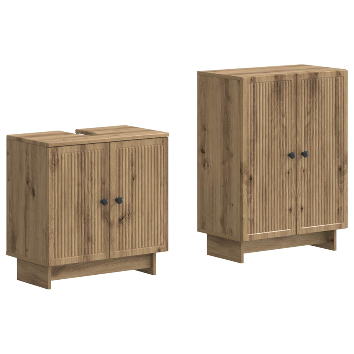 2-delige Badkamerkast Set EDE Artisanaal eiken Bewerkt hout is nu te koop bij PeponiXL, paradijselijk wonen!