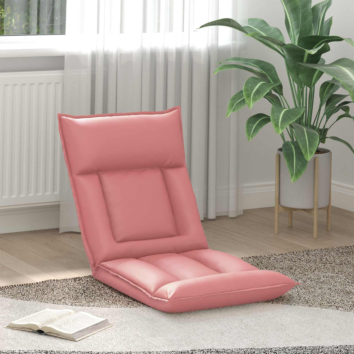 Vloerstoel Roze 55 x 61 x 70 cm Nep Leer is nu te koop bij PeponiXL, paradijselijk wonen!