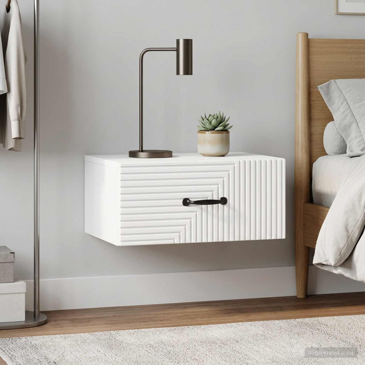 Wandbeugel Bedkast 2 pcs Hoogglans Wit 49 x 34,5 x 20 cm is nu te koop bij PeponiXL, paradijselijk wonen!