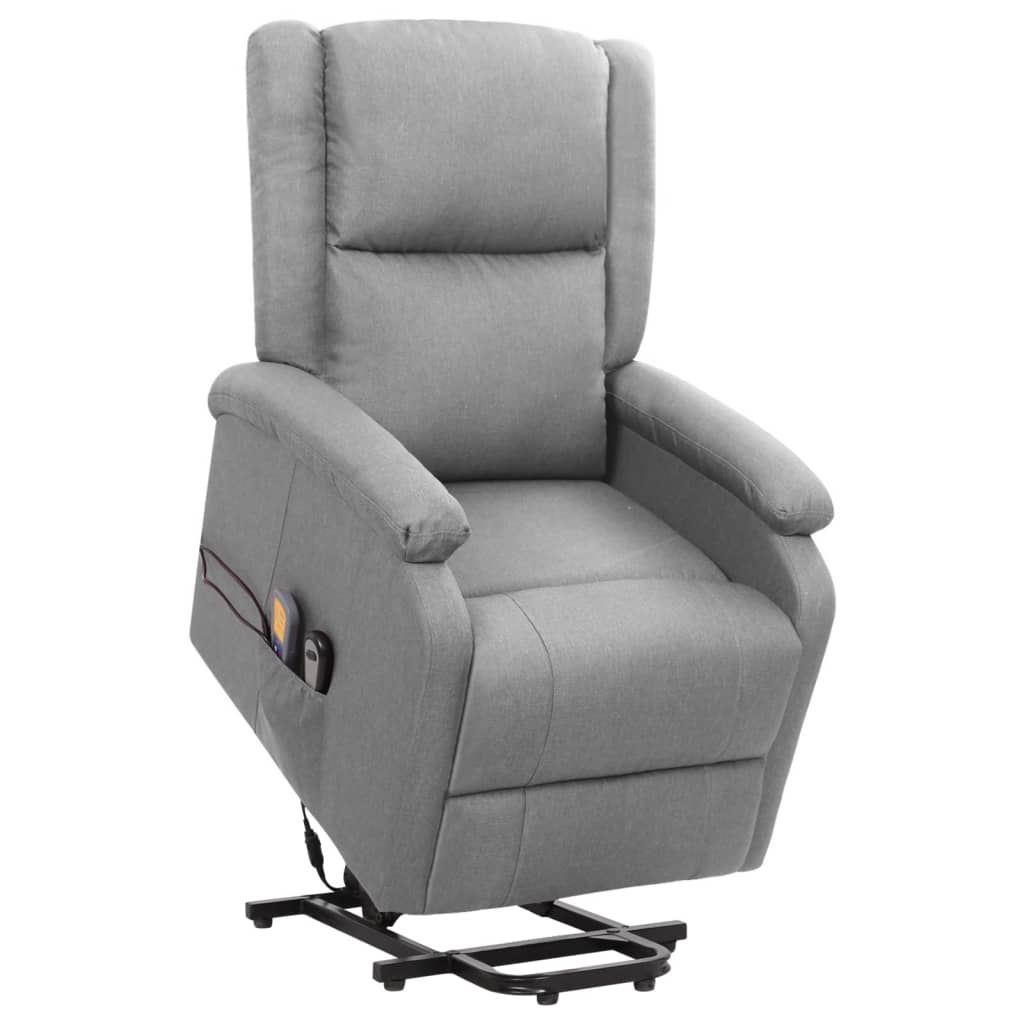 Sta-op-massagestoel stof lichtgrijs is nu te koop bij PeponiXL, paradijselijk wonen!