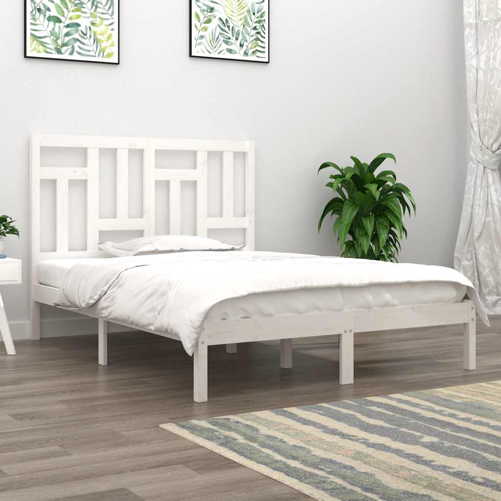 Bedframe zonder matras massief grenenhout wit 140x200 cm is nu te koop bij PeponiXL, paradijselijk wonen!