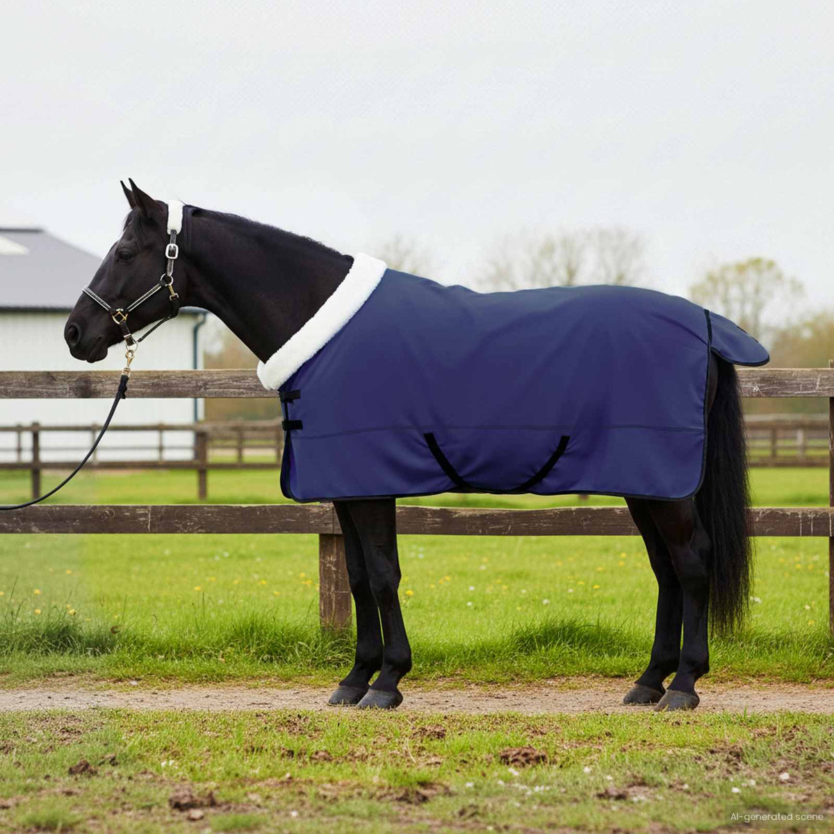 Paardendeken Marineblauw 165 cm Polar fleece is nu te koop bij PeponiXL, paradijselijk wonen!