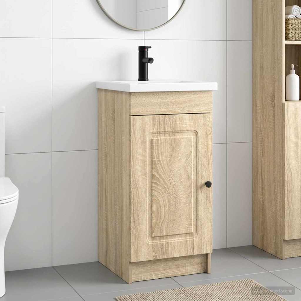 Badkamermeubel met Wasbak Sonoma Eiken 42 x 40 x 84,5 cm is nu te koop bij PeponiXL, paradijselijk wonen!