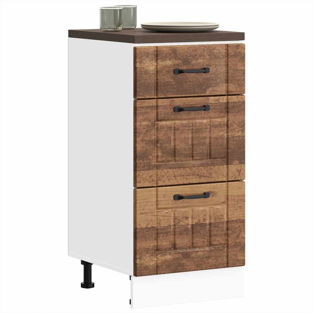 Onderkast Lucca bewerkt hout oud houtkleurig is nu te koop bij PeponiXL, paradijselijk wonen!