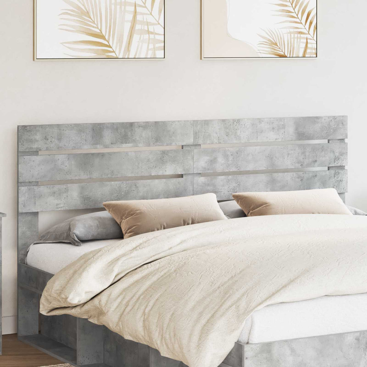 Hoofdbord Beton Grijs Bewerkt hout is nu te koop bij PeponiXL, paradijselijk wonen!