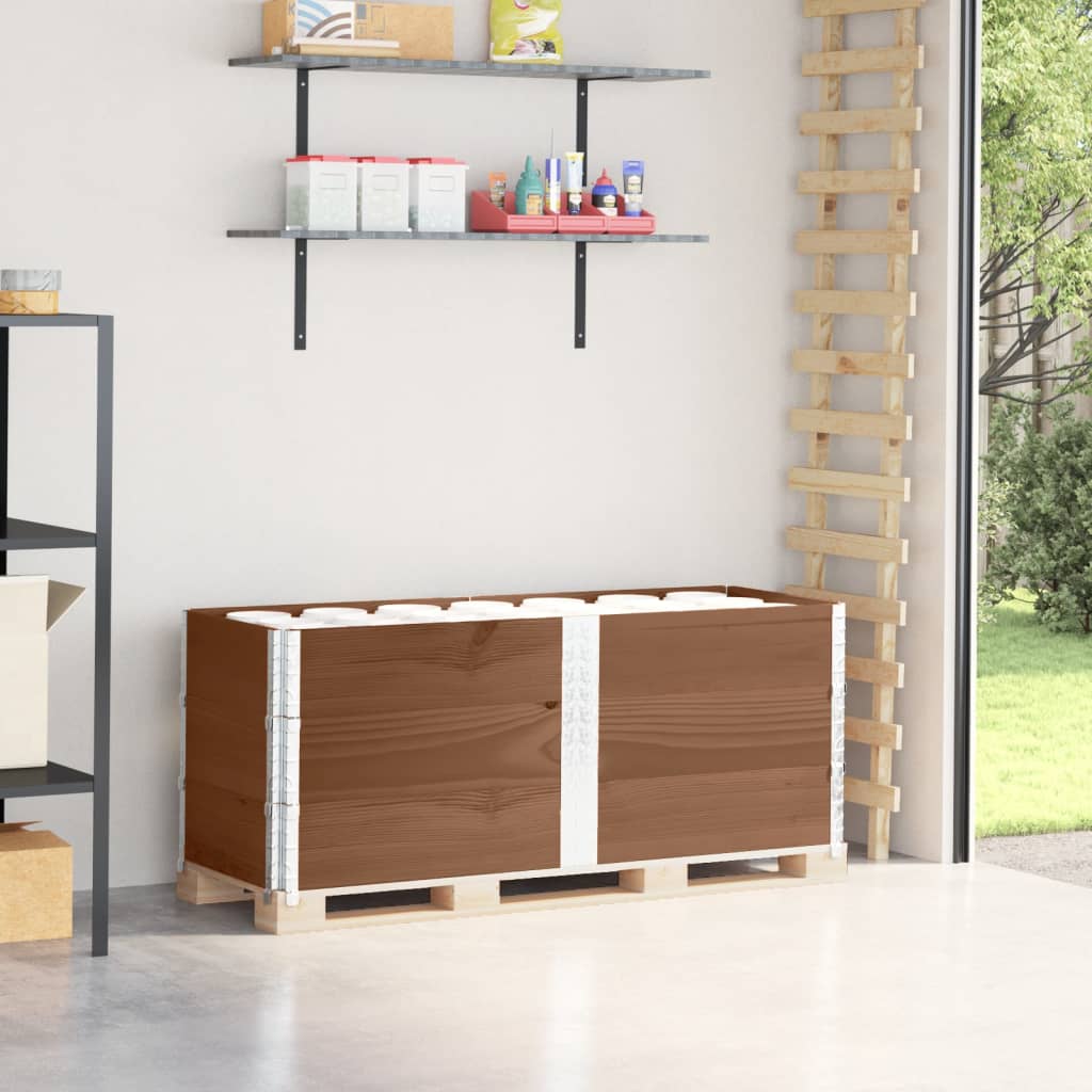 Palletopzetranden 3 st 150x50 cm massief grenenhout bruin is nu te koop bij PeponiXL, paradijselijk wonen!