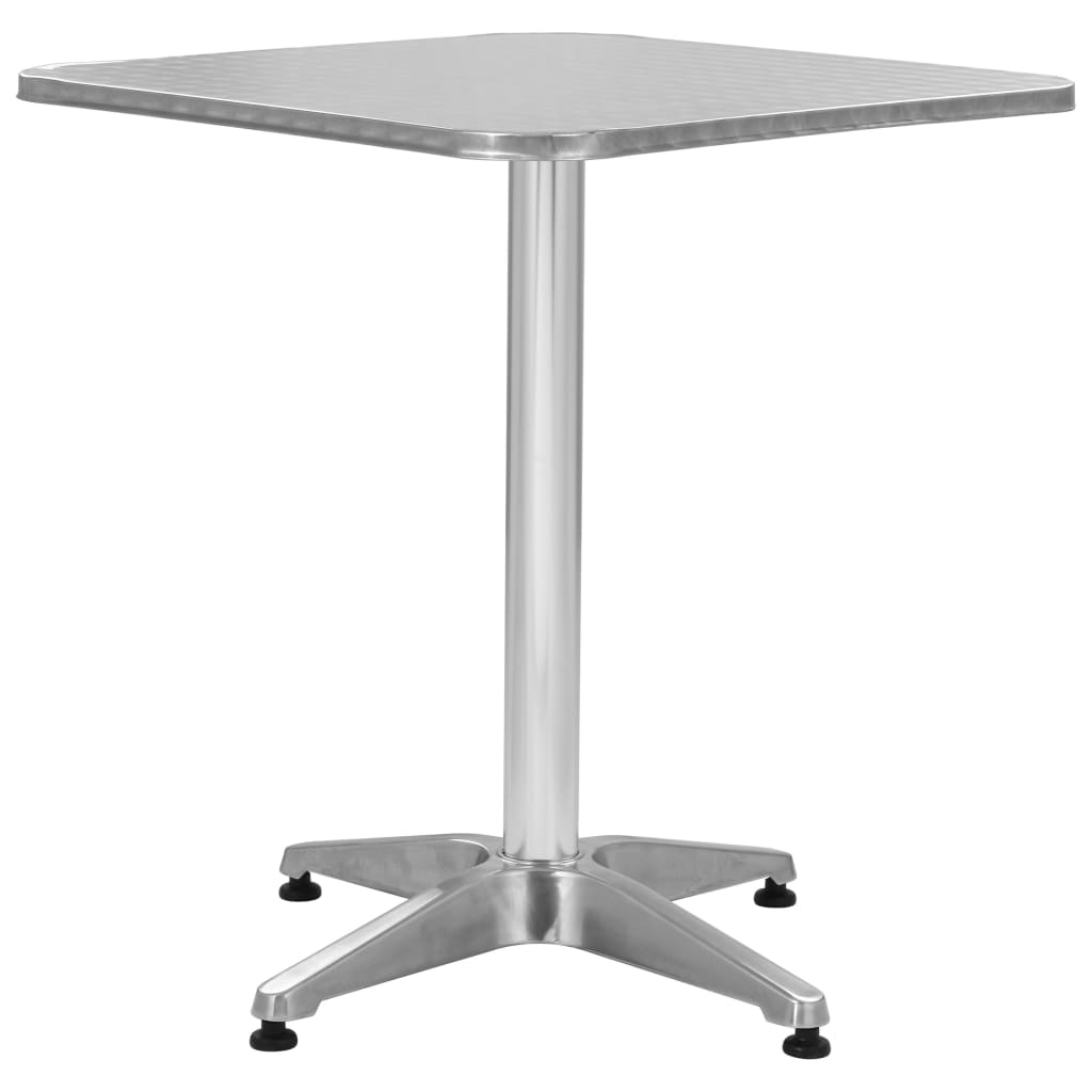 Tuintafel 60x60x70 cm aluminium zilverkleurig is nu te koop bij PeponiXL, paradijselijk wonen!
