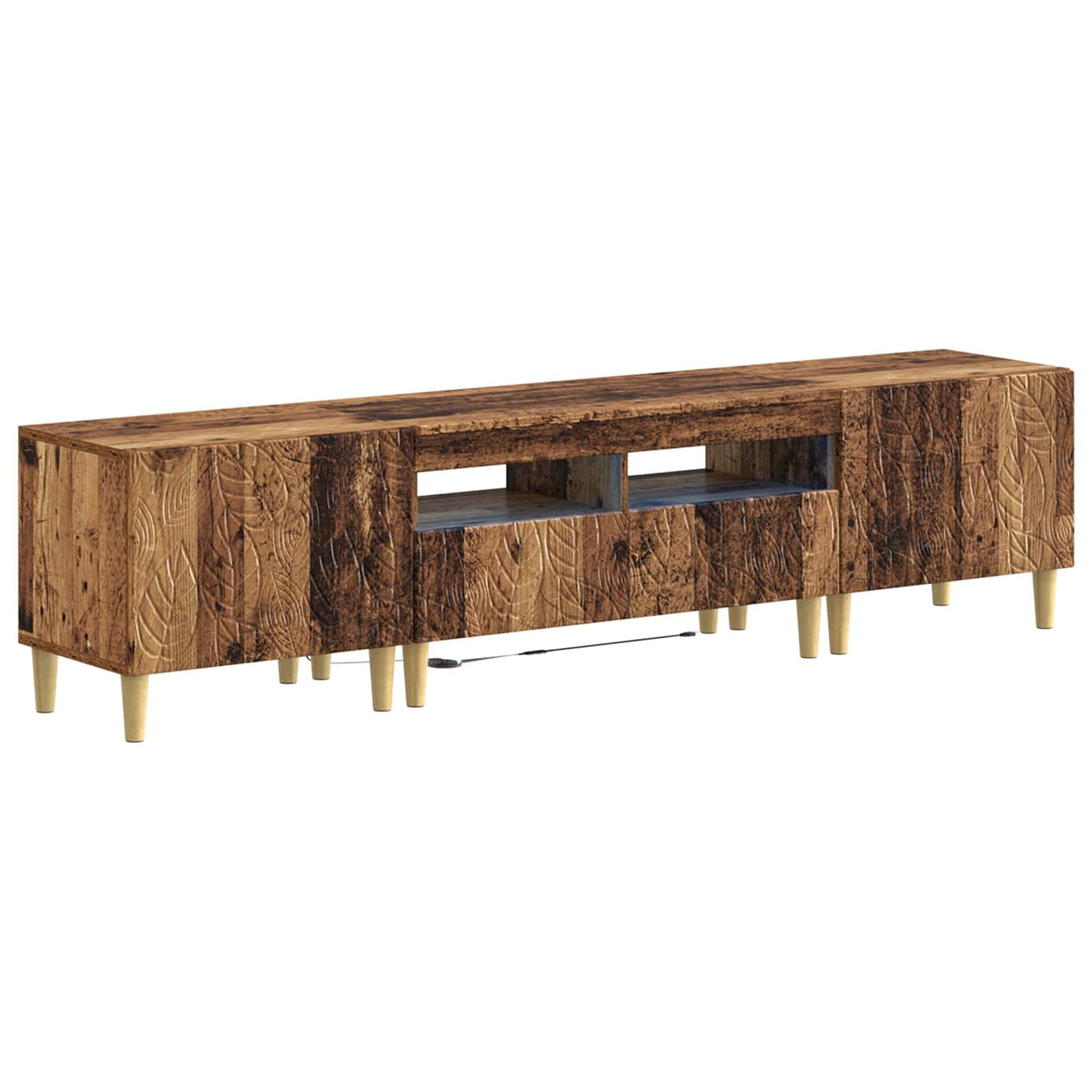 5-delige LED TV-kast Oud hout Bewerkt hout is nu te koop bij PeponiXL, paradijselijk wonen!