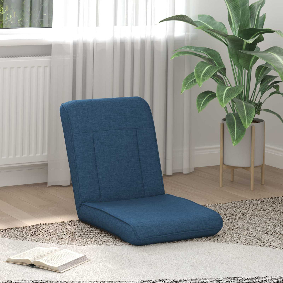 Vloerstoel Blauw 50 x 73 x 60 cm Stof is nu te koop bij PeponiXL, paradijselijk wonen!