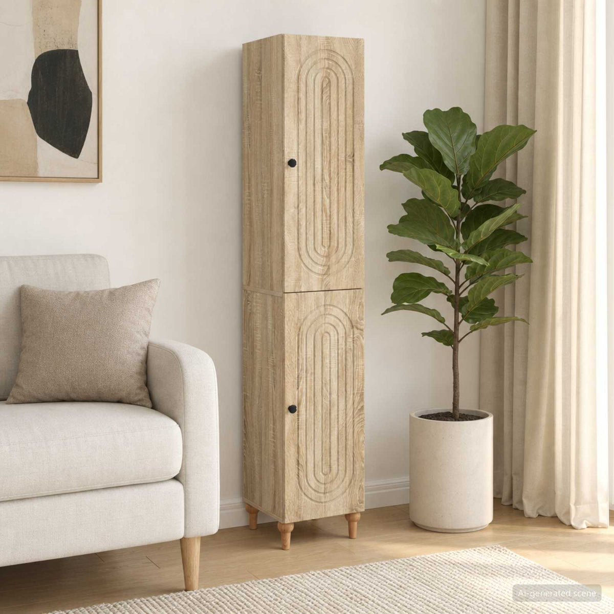 Kastenset 2 pcs Sonoma Eiken Bewerkt hout is nu te koop bij PeponiXL, paradijselijk wonen!