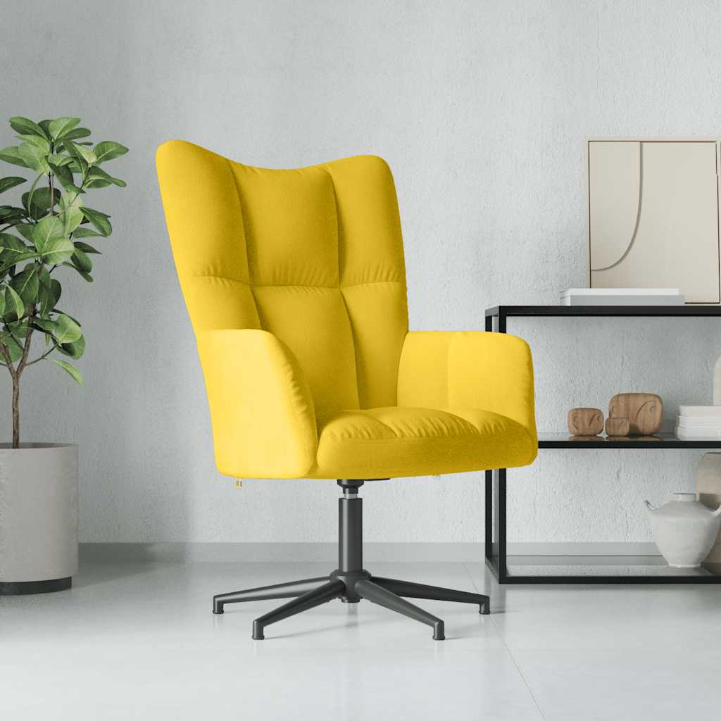 Relaxstoel fluweel mosterdgeel is nu te koop bij PeponiXL, paradijselijk wonen!