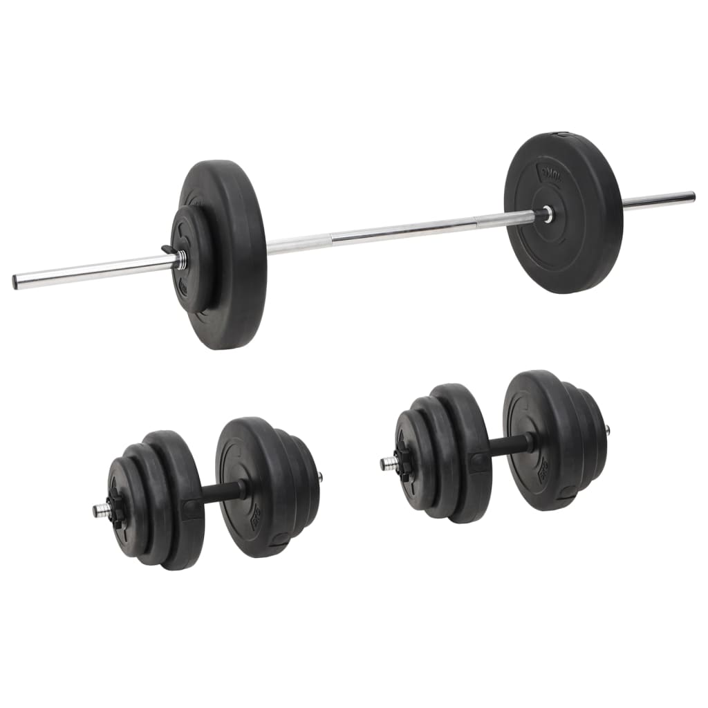 Halterset met gewichten 60 kg is nu te koop bij PeponiXL, paradijselijk wonen!