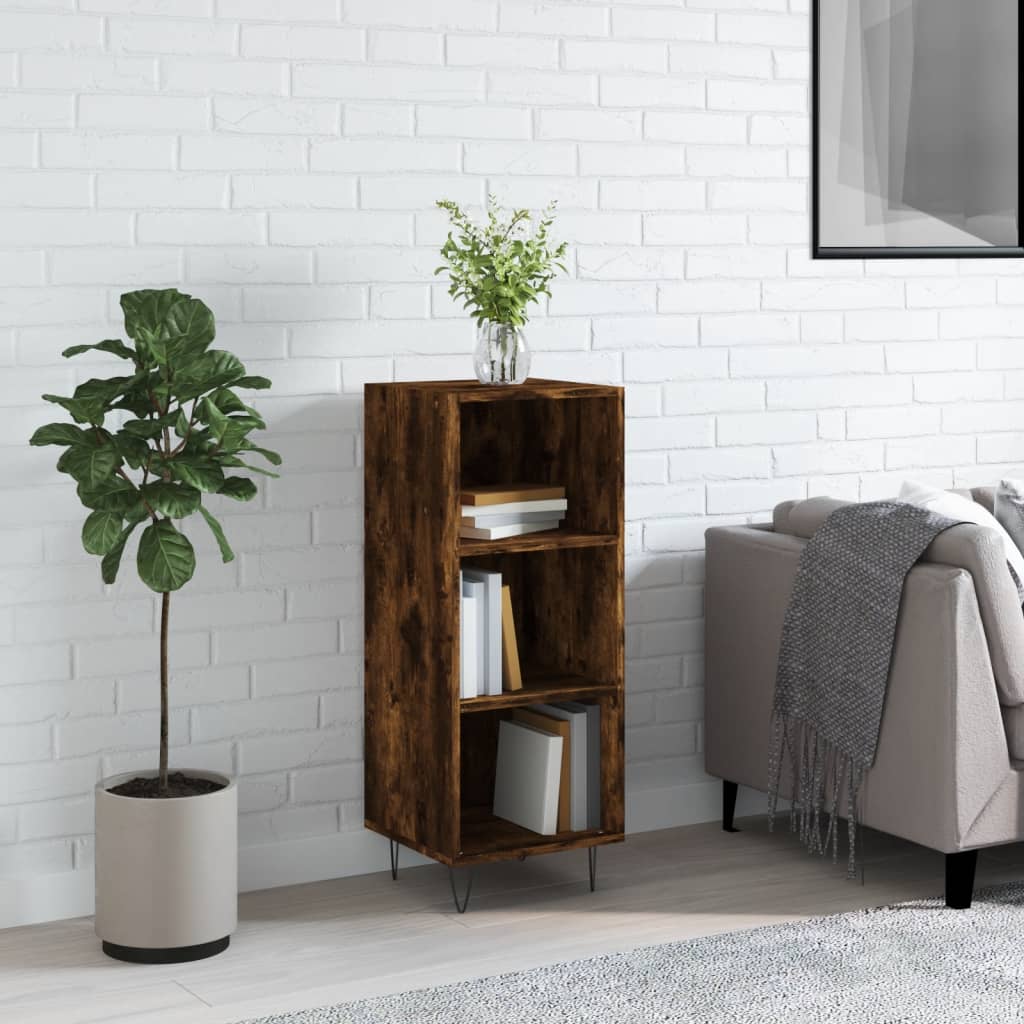 Dressoir 34,5x32,5x90 cm bewerkt hout gerookt eikenkleurig is nu te koop bij PeponiXL, paradijselijk wonen!