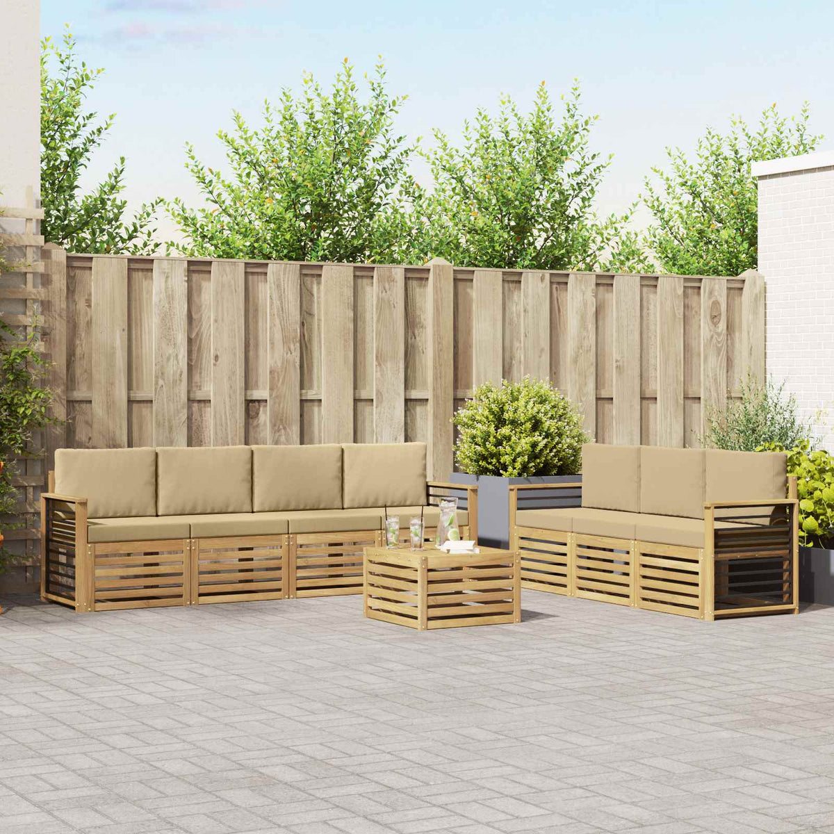 Sofa-Sets Massief Acaciahout is nu te koop bij PeponiXL, paradijselijk wonen!
