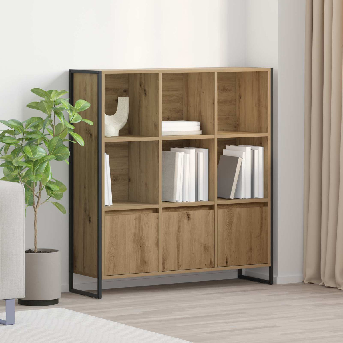 Boekenkast 2 pcs Ambachtelijk eiken 99,5 x 30 x 108 cm is nu te koop bij PeponiXL, paradijselijk wonen!