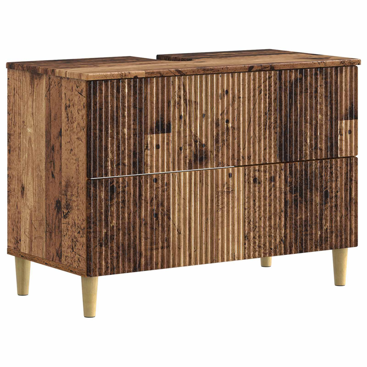Badkamer wastafelkast ARNHEM Oud hout 82 x 41 x 59 cm is nu te koop bij PeponiXL, paradijselijk wonen!