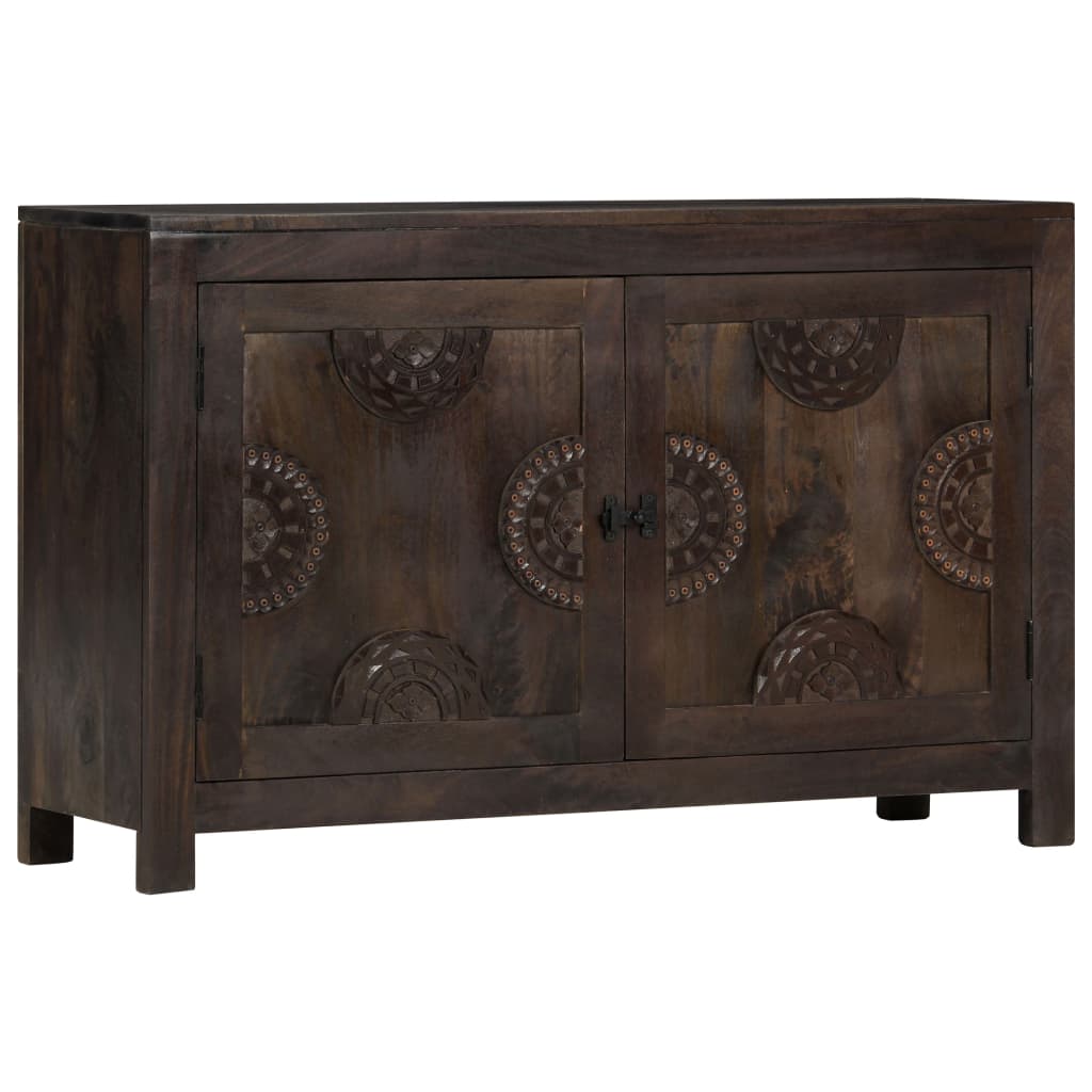 Dressoir met gesneden ontwerp 110x35x70 cm massief mangohout is nu te koop bij PeponiXL, paradijselijk wonen!