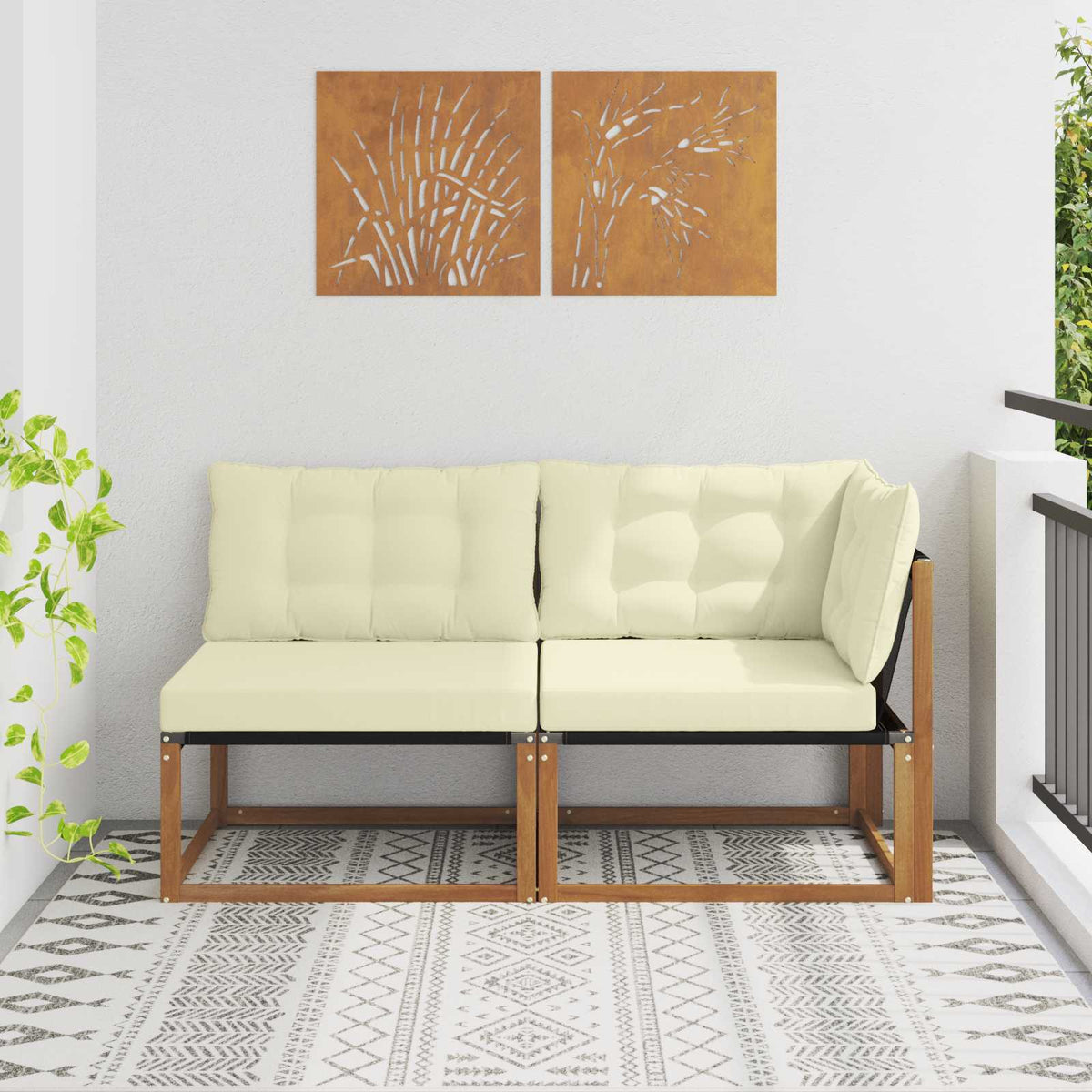 Midden en Hoek Sofa met kussen 2 Stuk Naturel is nu te koop bij PeponiXL, paradijselijk wonen!