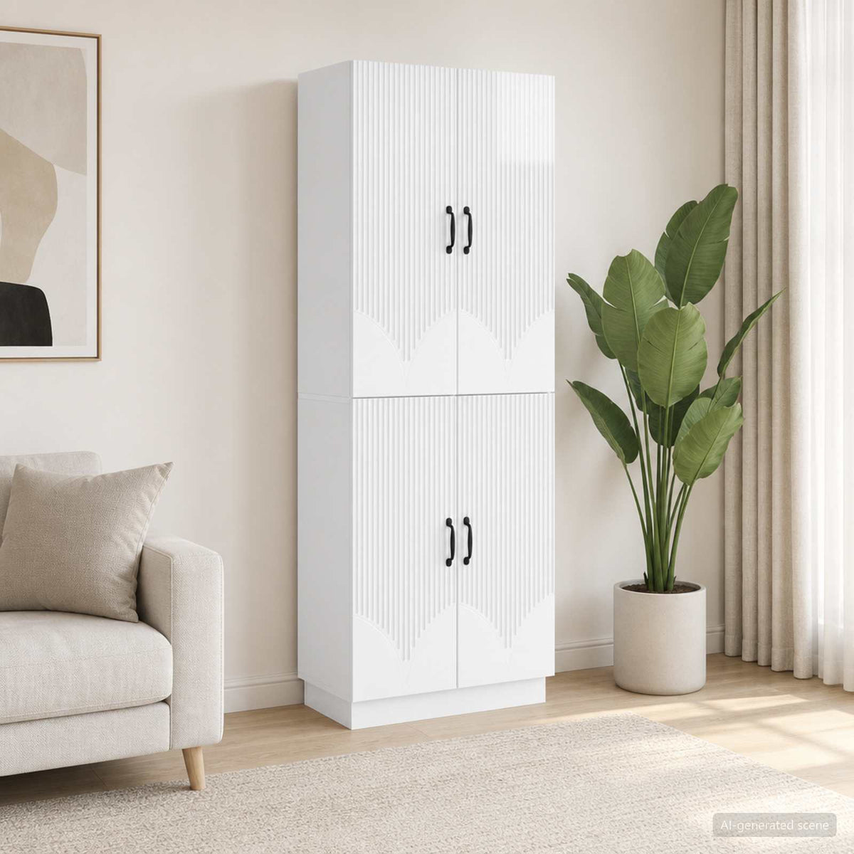 Kastenset 2 pcs Hoogglans Wit Bewerkt hout is nu te koop bij PeponiXL, paradijselijk wonen!