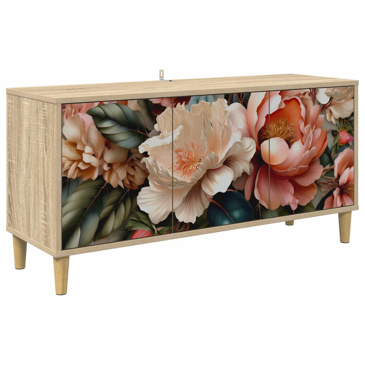 Tv-meubel BORNE 102 x 33 x 50 cm Sonoma Bewerkt hout is nu te koop bij PeponiXL, paradijselijk wonen!