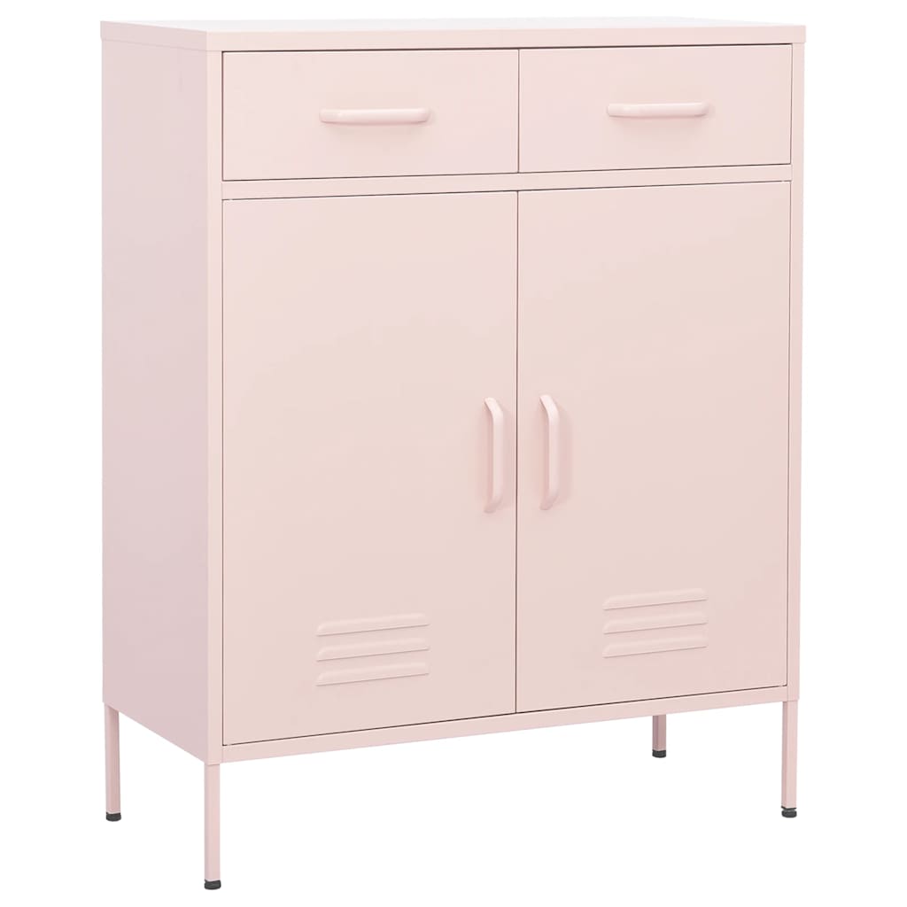 Opbergkast 80x35x101,5 cm staal roze is nu te koop bij PeponiXL, paradijselijk wonen!