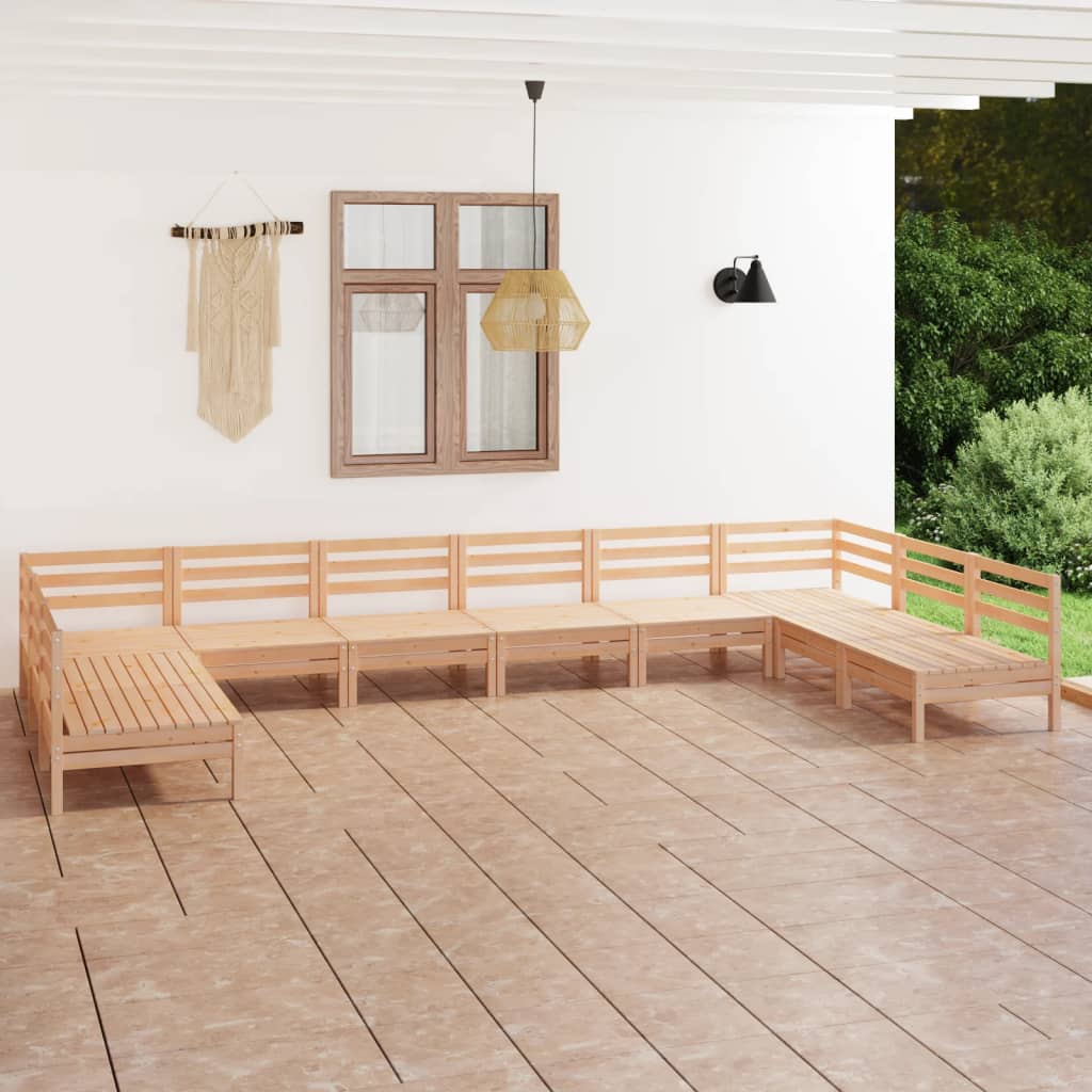 10-delige Loungeset massief grenenhout is nu te koop bij PeponiXL, paradijselijk wonen!