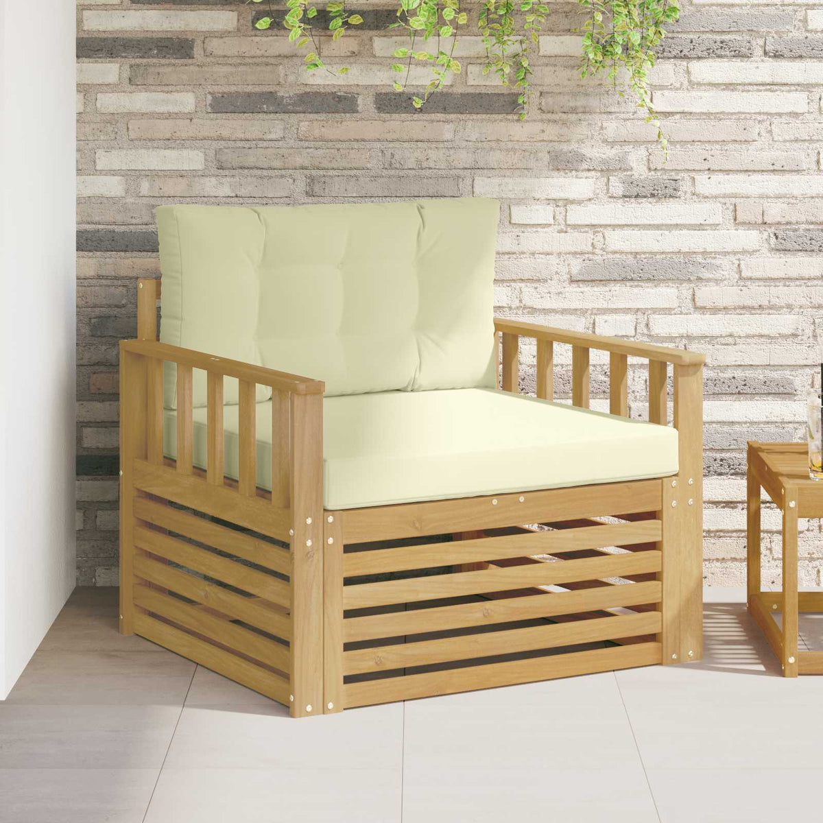 Tuinbank Polyester Wit en crèmekleurig is nu te koop bij PeponiXL, paradijselijk wonen!
