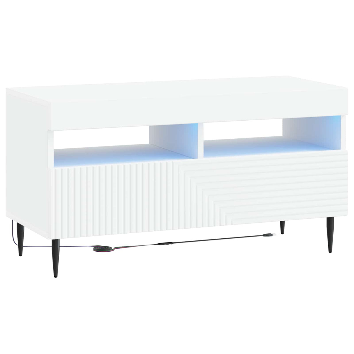 LED tv-meubel Wit Bewerkt hout is nu te koop bij PeponiXL, paradijselijk wonen!