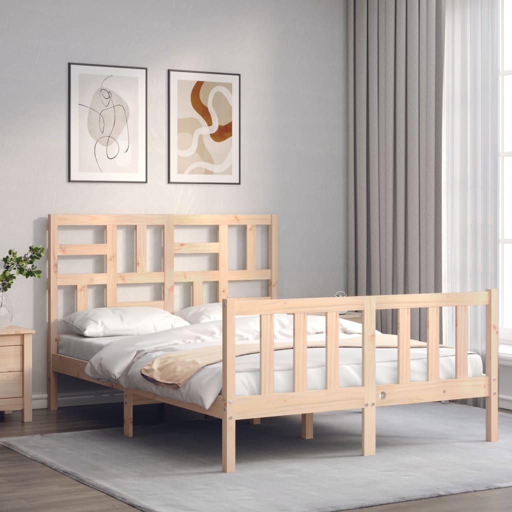 Bedframe zonder matras massief grenenhout 140x200 cm is nu te koop bij PeponiXL, paradijselijk wonen!