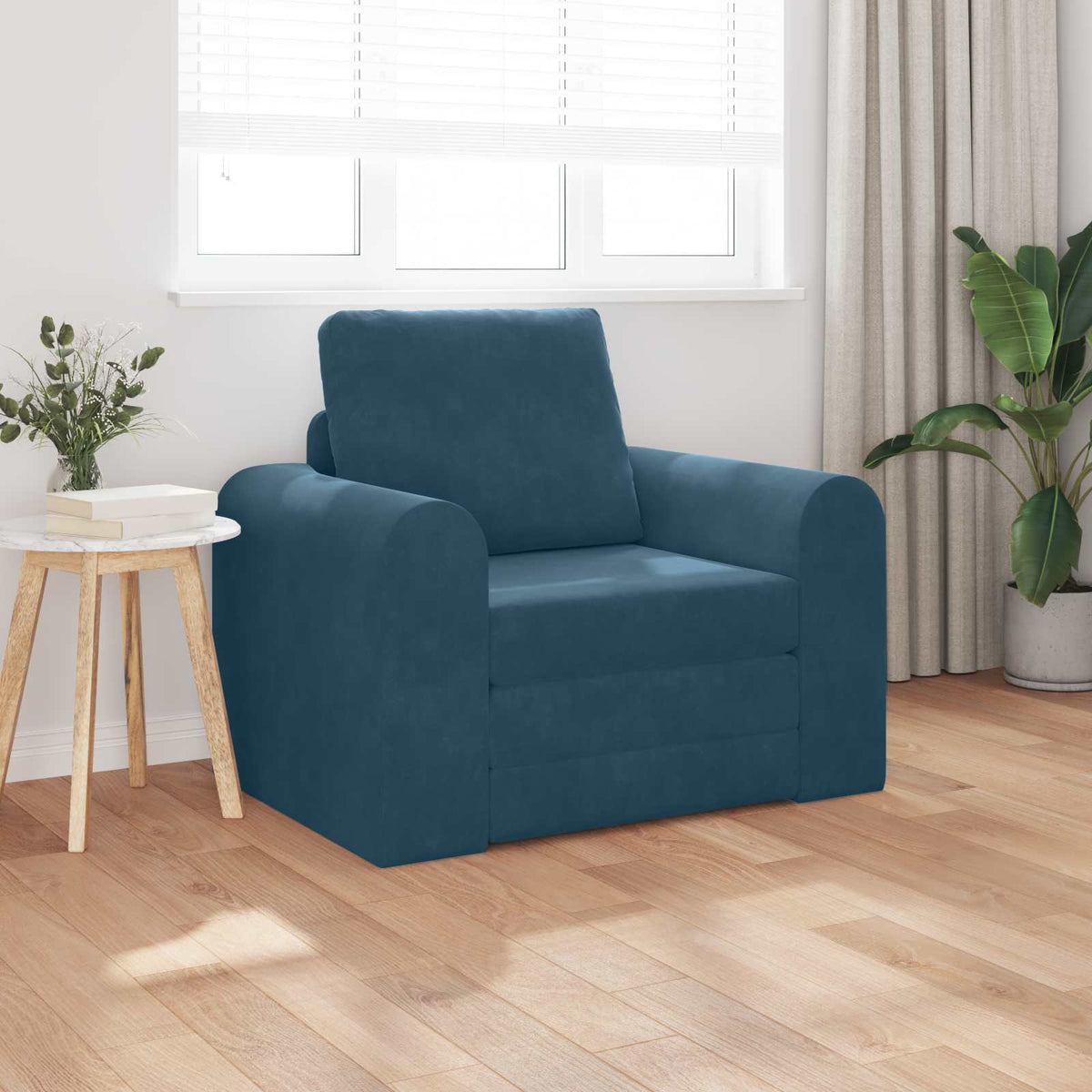 Slaapbank Blauw 98 x 71 x 83 cm Fluweel is nu te koop bij PeponiXL, paradijselijk wonen!
