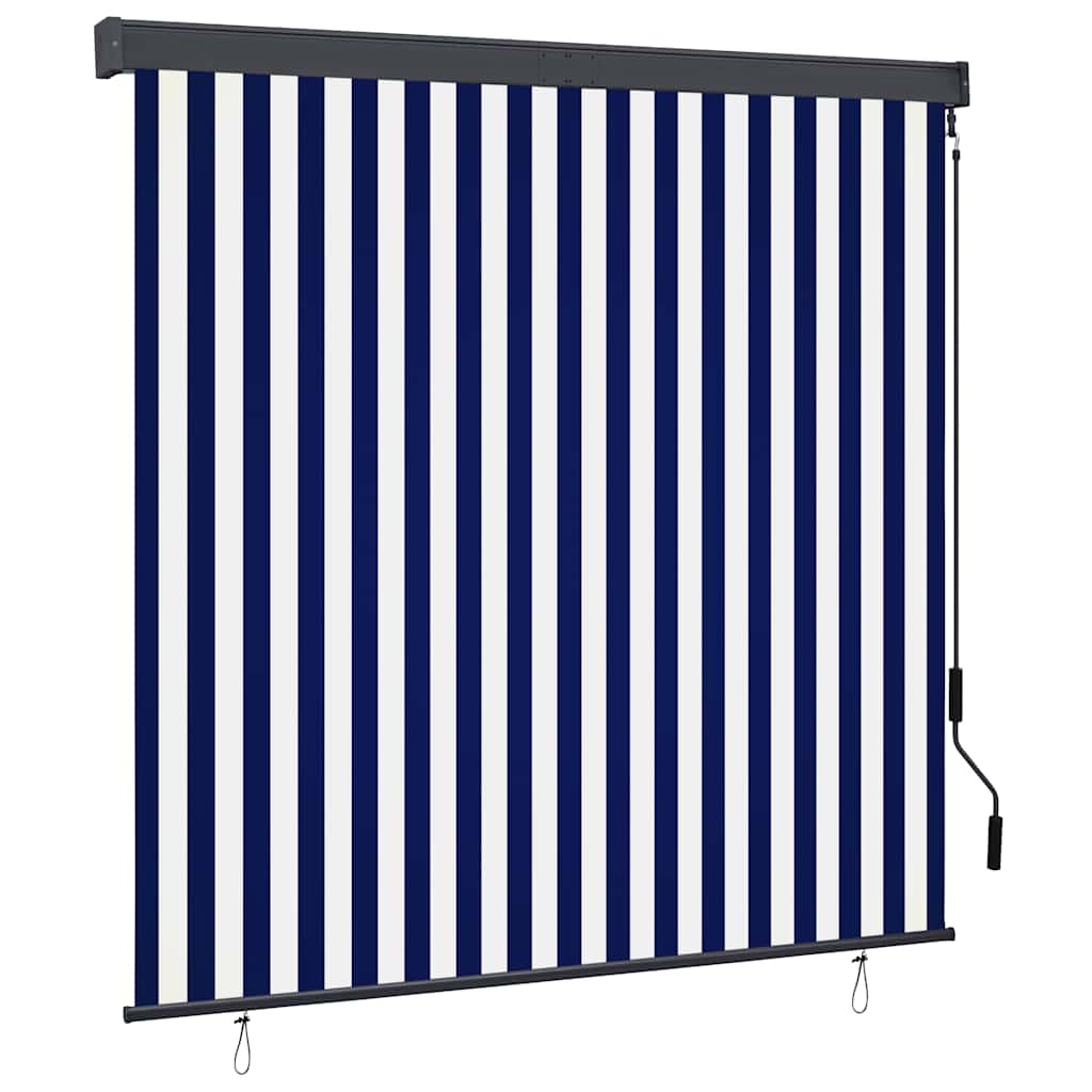 Rolgordijn voor buiten 160x250 cm blauw en wit is nu te koop bij PeponiXL, paradijselijk wonen!