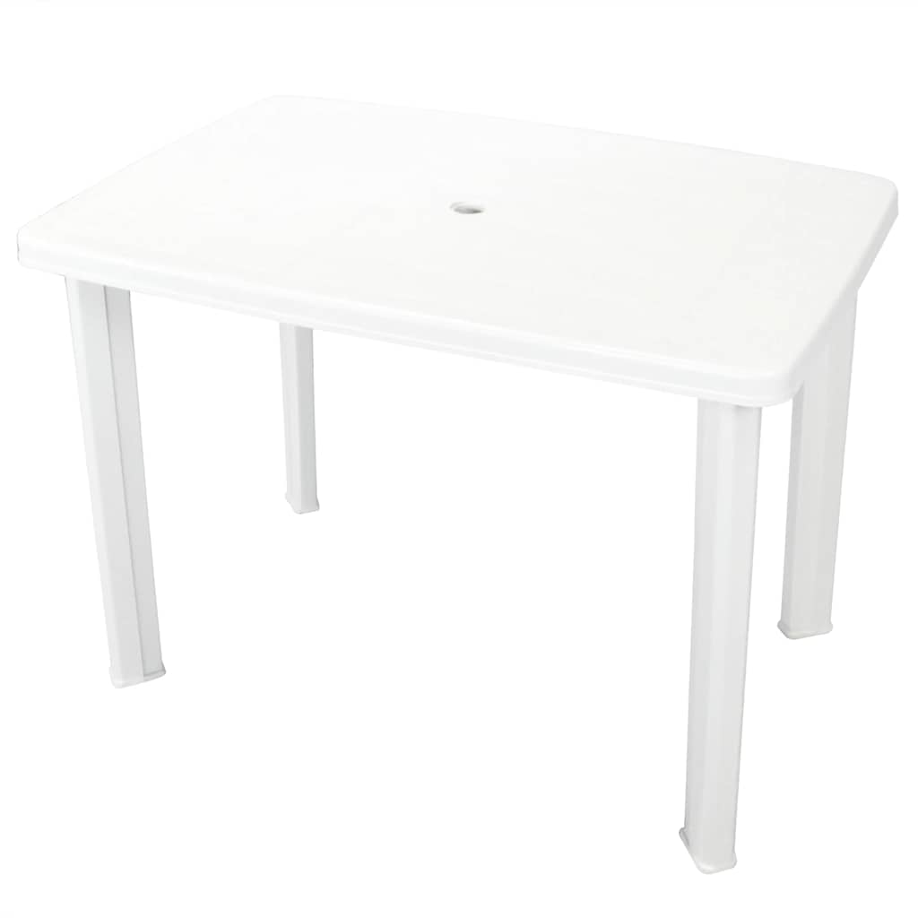 Tuintafel 101x68x72 cm kunststof wit is nu te koop bij PeponiXL, paradijselijk wonen!