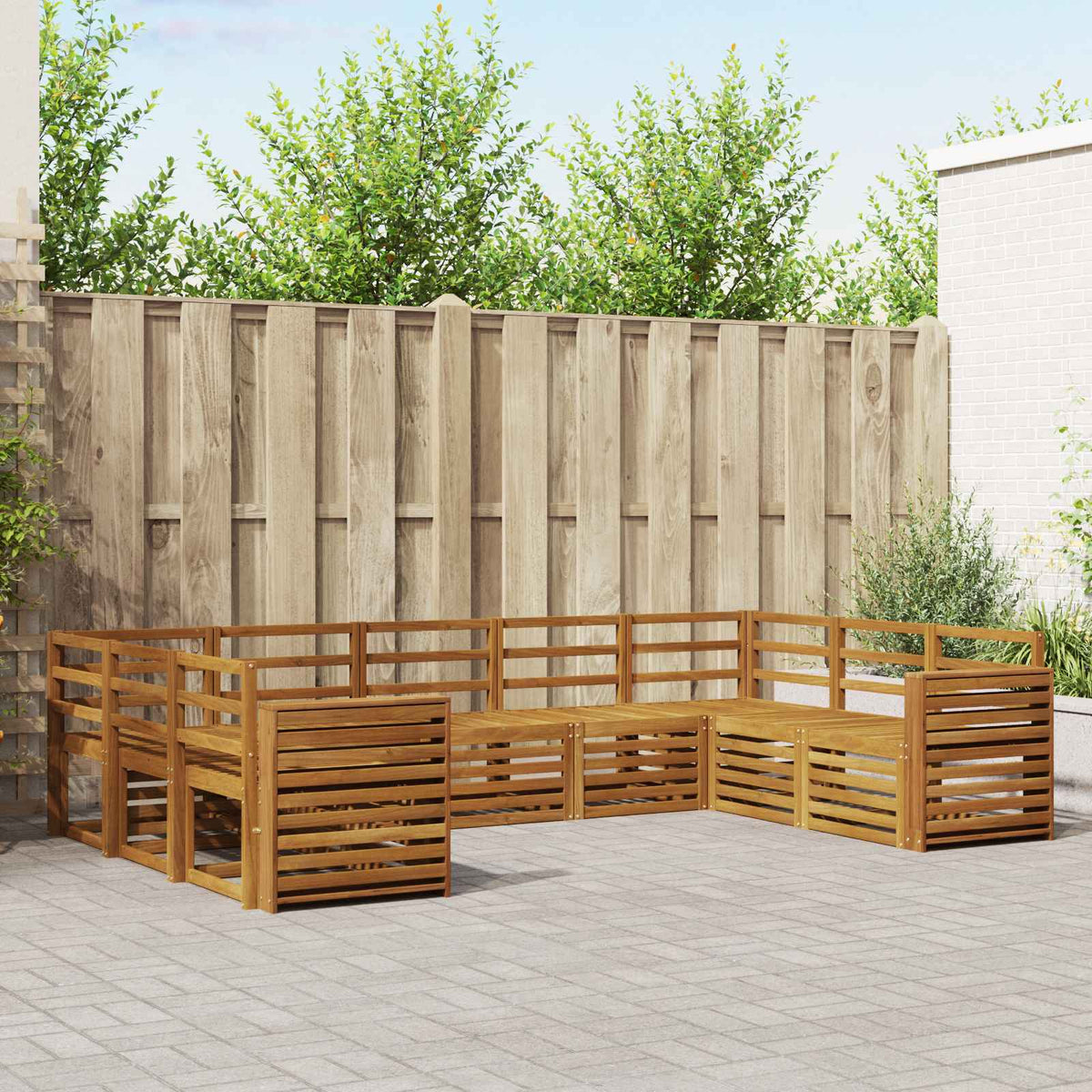 Hoekbank Set 9 pcs Naturel is nu te koop bij PeponiXL, paradijselijk wonen!